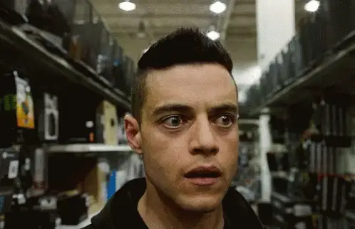 mr robot looking around